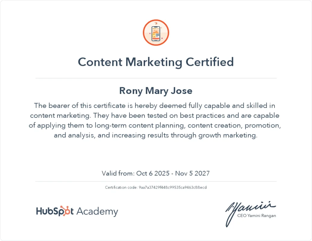 Digital Marketing Expert in Kottayam | Rony Mary Jose